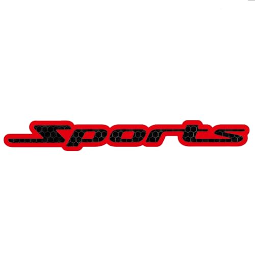 Sports Style Reflective Car Sticker, 2.76" x 13.78" Waterproof Auto Body Bumper Rear Window Decal, Stylish Exterior Decoration, Universal for Most Cars SUVs Trucks (Red) - color: Red