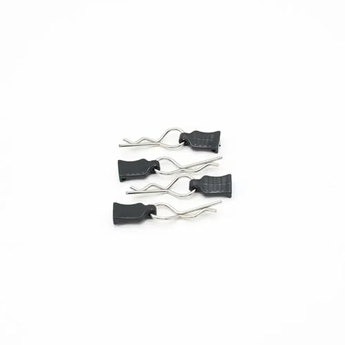 COMODO 4pcs Metal R-Type RC Body Clips with Pull Tabs for 1/10 1/12 1/14 1/18 Scale RC Cars – Replacement Shell Mounting Hardware