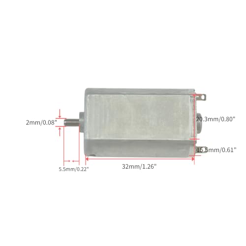 Carbon Brushed 180 DC Motor 12V DC 9800RPM for Electric Toothbrush/Electric Hair Clipper - size: 180 DC Motor 12V 9800RPM Shaft Length 5.5mm