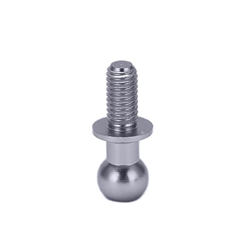10pcs RC Aluminum Alloy Ball Link Track Rod Ball Screw Link Rod Shock Absorber End Compatible with TT01 TT02 RC Car(Sliver)