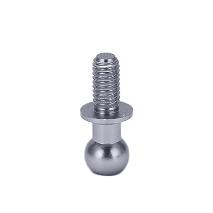 10pcs RC Aluminum Alloy Ball Link Track Rod Ball Screw Link Rod Shock Absorber End Compatible with TT01 TT02 RC Car(Sliver)