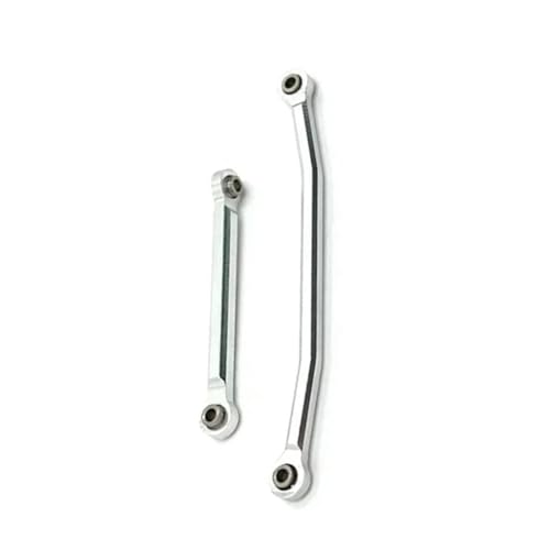 Compatible with FMS for FCX24 1/24 Rc Model Crawler Car Truck for Buggy Upgrade Parts Metal Steering Rods Steering Linkage Tie Link Kit Linkage - color: Silver