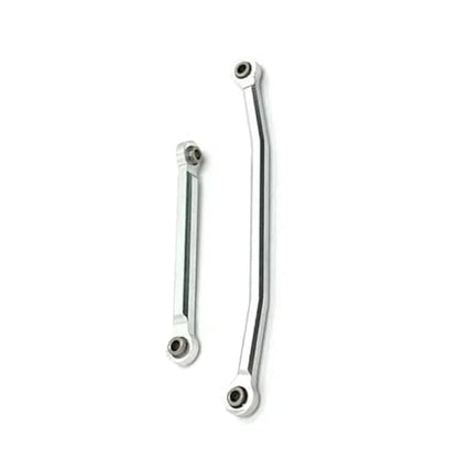 Compatible with FMS for FCX24 1/24 Rc Model Crawler Car Truck for Buggy Upgrade Parts Metal Steering Rods Steering Linkage Tie Link Kit Linkage - color: Silver