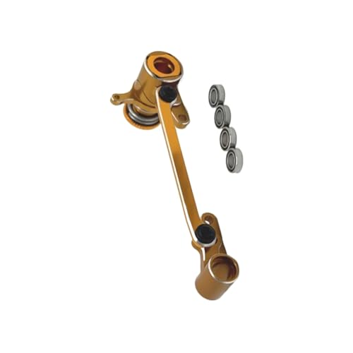 for Wltoys for 144001 144010 124007 124008 124016 124017 124018 124019 Metal Steering Assembly RC Car Upgrade Parts Accessories RC Car Repair Kit(Yellow) - color: Yellow