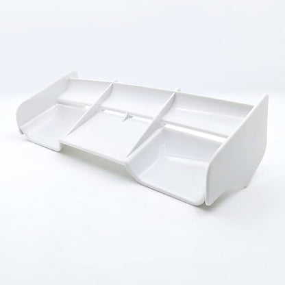 1/8 RC Car Force Rear Spoiler High Down Force Body Wing Tail Compatible with 1:8 Scale RC Off Road Short Course Truck Buggy Racing Car (White) - color: White
