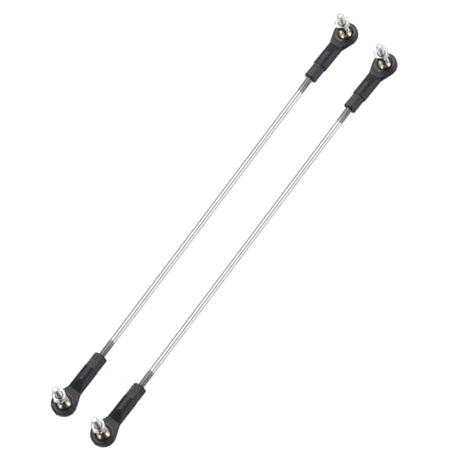 MECCANIXITY 2Pcs Adjustable Turnbuckles Camber Link, 284-294mm Turnbuckle Rod Steering Servo Linkage with M3 Ball Head Rod Ends for RC Car Replace Parts - size: 284-294mm