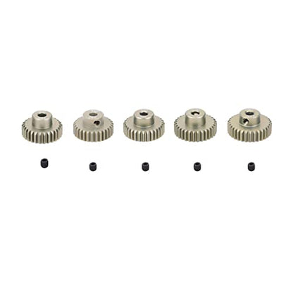 KingVal Replacement 5PCS 48DP 3.175mm 28T 29T 30T 31T 32T Aluminium Pinion Motor Gear Combo Compatible with 1/10 RC Car Brushed Brushless Motor - size: 28-32T