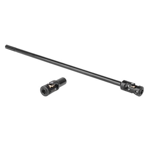 Cut to Length Drive Shaft Stainless Steel 232-248mm Universal Joint Driveshaft for 1/10 RC Crawler Axial SCX10 Capra TRX4 Redcat Gen8 Gen7 Upgrades Parts(Black) - color: Black
