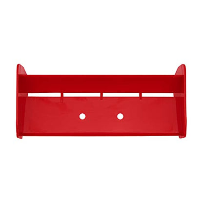 RC Force Rear Spoiler High-Down Force Body Wing Tail & Metal Rear Wing Buttons Gasket Compatible with HPI HSP Redcat 1/10 RC Off Road Short Truck Buggy Car Truck (Red)