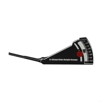 Aluminum Ride Height Gauge for RC Cars 3-42mm Adjustable Wheel Camber Ruler Tool Kit for On-Road Off-Road Trucks Black Finish