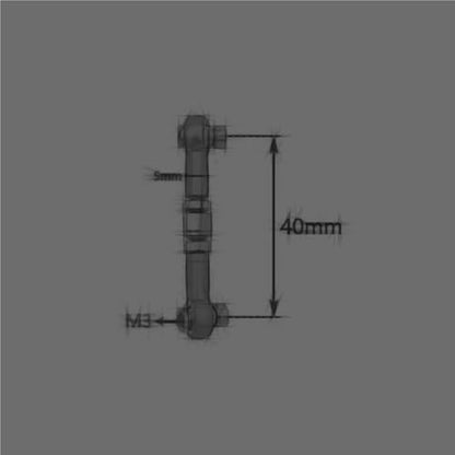 RC Car Accessories for Traxxas for Slash 4X4 2WD 1/10 1:10 1 Set Aluminum Turnbuckle Camber Link End Adjustable Kit RC Car Upgrade Parts(Black) - color: Black