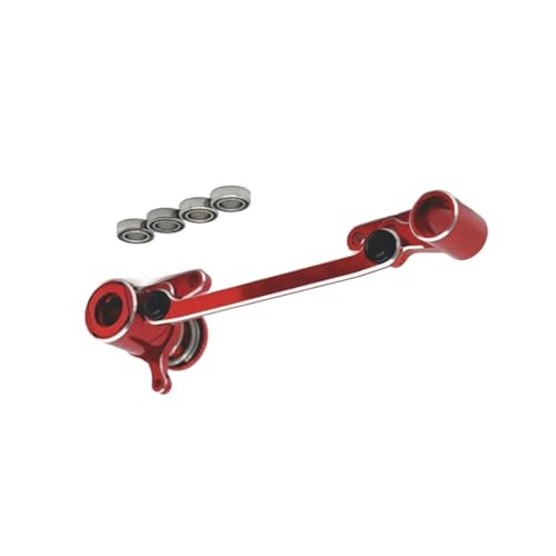 for Wltoys for 144001 144010 124007 124008 124016 124017 124018 124019 Metal Steering Assembly RC Car Upgrade Parts Accessories RC Car Repair Kit(Red) - color: Red