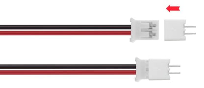 100Pcs Jst 2.0 Ph 2 Pin Connector Plug, Include 50pcs Mini 2 Pin Jst Ph2.0 Connector Plug Female with 150mm Cable Wire & 50pcs Male Micro Jst Ph2.0mm 2Pin Connector Plug - size: Jst-2.0-Ph-2Pin-50pcs
