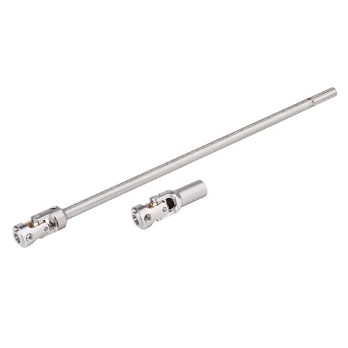Cut to Length Drive Shaft Stainless Steel 232-248mm Universal Joint Driveshaft for 1/10 RC Crawler Axial SCX10 Capra TRX4 Redcat Gen8 Gen7 Upgrades Parts(Silver) - color: Silver