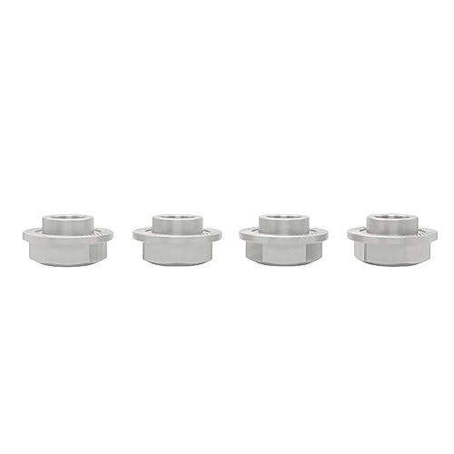 24mm CNC Metal Wheel Tire Adapter Front Rear Tyre Nut Cap 4pcs Silver | for 1/5 Scale TRAXXAS X-MAXX XMAXX 6S 8S Truck Rc Car Racing Toys Parts - color: Silver