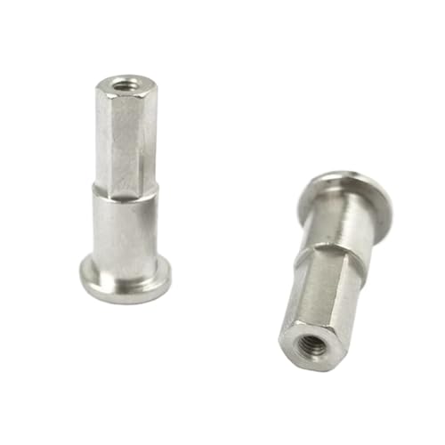 for WPL D12 1/10 5MM Metal Front Combiner Wheel Hub Hex Adapter with Bearing Rc Truck Car Parts Upgrade Accessories RC Car Upgrade Part(Silver) - size: Silver