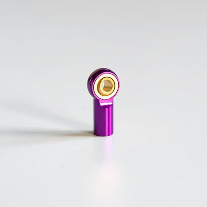 [20Pcs] M3 RC Ball Joint Rod End Links, CNC Aluminum Alloy M3 Rod Ends with Gold-Plated Copper Ball, Precision Linkage Ends for 1/10 RC Crawler Axial SCX10, Traxxas, Tamiya, Redcat -Purple - color: Purple