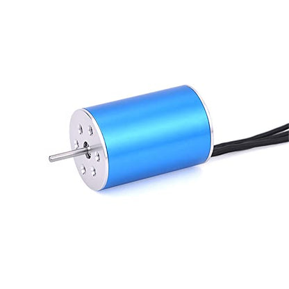 KingVal Replacement 2435 4500KV Sensorless Brushless Motor Shaft 2.0mm Compatible with 1/16 1/18 RC Car - size: 4500KV(ø2mm Shaft), style: 2435