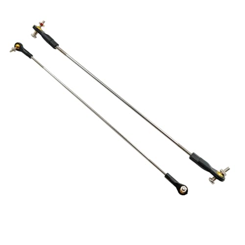 2PCS RC Toy Push Rod Adjustable Tie Rods Ball Head Joint Servo Linkage Link Rod for RC Airplane Helicopter Car Boat DIY Model Toy Parts (M2x150mm/M3x150mm) - style: M2x150mm/M3x150mm