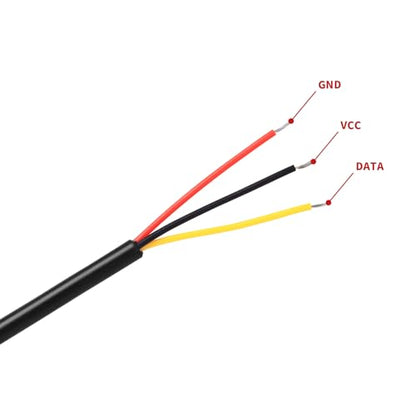 6PCS DS18B20 Temperature Sensor 2M Waterproof Temperature Probe Suitable for Arduino, xiao,ESP32 etc Development Boards Stainless Steel Probe Temperature Range (-55℃~ +125℃)