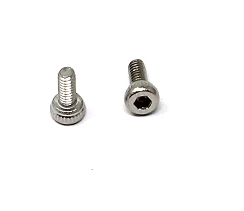 iexcell 100 Pcs M2 x 5mm Thread Pitch 0.4 mm Stainless Steel 304 Hex Socket Head Cap Screws Bolts Kit - size: M2 x 5mm