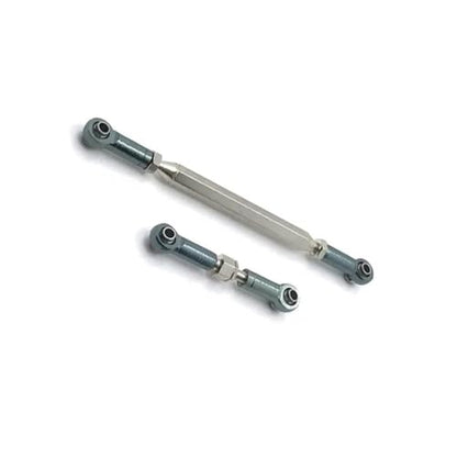 RC Car Rod Linkage Compatible with MN D90 D99 for MN-90 FJ-45 1/12 RC Car Crawler Metal Adjustable Steering Linkage Servo Link Pull Rod Turnbuckle(Gray) - color: Gray