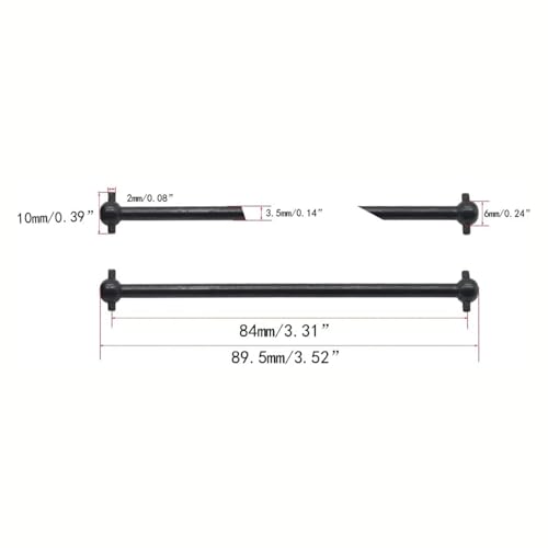 RC Car Accessories for HSP 94111 94108 94170 1/10 RC Parts Steel Dogbone Drive Shaft & Wheel Axle Replacement 08029 02033