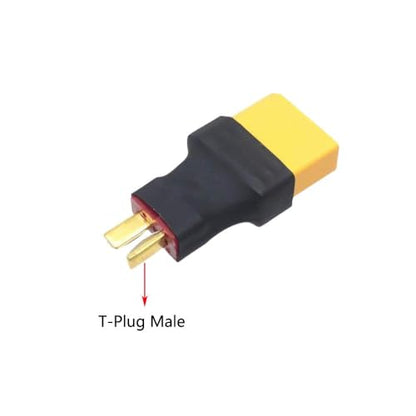 4pcs T Plug Male Connector to XT90 Female Connector Adapter for RC Lipo NiMH Battery Charger - size: XT90 Female to T-Plug Male
