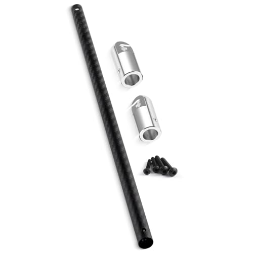Que-T 1/8 RC Carbon Fiber Center Brace Bar for Arrma Vendetta Infraction 3S BLX Central Chassis Support Bar Upgrade (Black & Silver) - color: Black & Silver