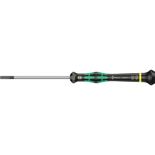 Wera 2035/6 Kraftform MicroSlotted/Phillips Electronics Screwdriver Set and Rack, 6-Piece - size: Slotted: 2.5x80 mm, 3x80 mm, 3.5x80 mm, 4x80 mm