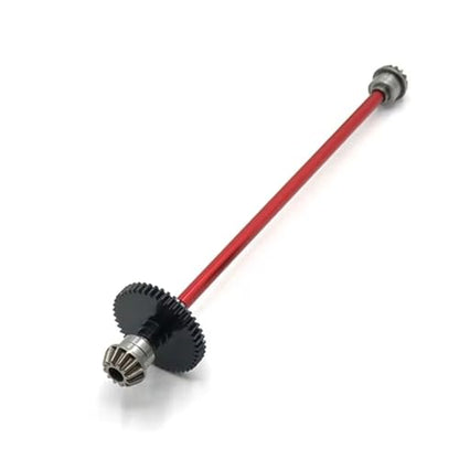 RC Car Accessories Compatible with Wltoys 144001 144002 144010 1/14 RC Car Upgrade Parts Center Drive Shaft Assembly Steel Reduction Gear 27T Motor Gear(Red) - color: Red