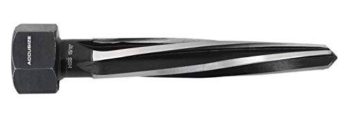 Accusize Industrial Tools Chucking Reamer, 15/16 in, 0523-6045 | HSS Aligning Reamer, 15/16" Dia, 5" Flute, 7" OAL, Hex Shank, Spiral Flute - size: 15/16 inch