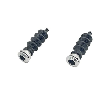 2PCS RC Boat Pushrod Waterproof Rubber Bellow Radio Box Seals Pushrod Linkage Tie Rod Seals with Aluminium Mount Base for RC Boat DIY Model Ship Building Parts (Style 1) - style: Style 1