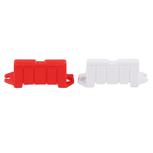 VBESTLIFE RC Drift Race Road Barriers, Durable Plastic DIY Racing Track Barriers for 1/10 1/14 1/18 Scale RC Cars 120PCS Red and White