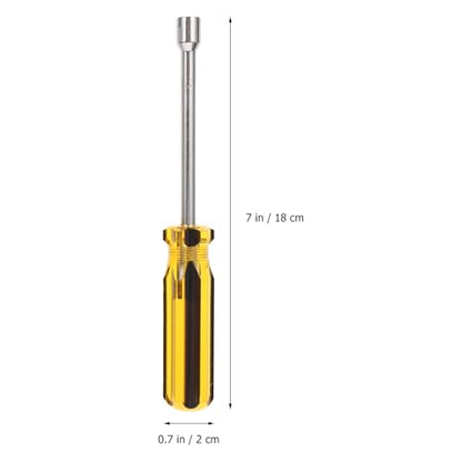 BESTonZON 6pcs Steel Nut Driver Set with Non-slip Handle Lightweight Hex Socket Wrenches 5.0mm to 10.0mm for Disassembling Rc Cars and Boats Color