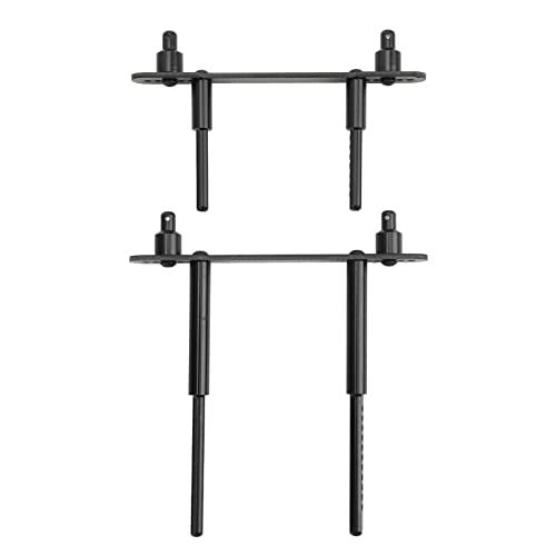RC Body Post Mounts, Aluminum Alloy RC Shell Columns Front Rear Body Mount Post for Axial SCX10 90046 90047 1/10 Car Crawler Accessories (Black) - color: Black
