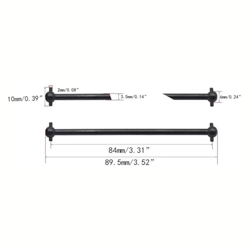 for HSP 94111 94108 94170 8Pcs Steel Dogbone Drive Shaft & Wheel Axle Replacement 08029 02033 For1/10 RC Car Parts,Black RC Car Repair Kit