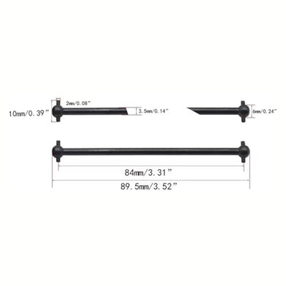 for HSP 94111 94108 94170 8Pcs Steel Dogbone Drive Shaft & Wheel Axle Replacement 08029 02033 For1/10 RC Car Parts,Black RC Car Repair Kit