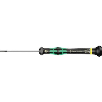 Wera 05118003001 Kraftform Micro 2035 Slotted Electronics Precision Screwdriver, 1.5mm Head, 60mm Blade Length - size: Slotted 1.5mm Head, 60mm Blade