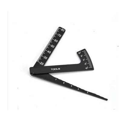 R/C car Accessories Camber Gauge Height Wheel Diameter Measure RC Tools for 1/10 R/C Hobby Racing Drift car/SUV car/R/C Truck - (Color: Black, CN)