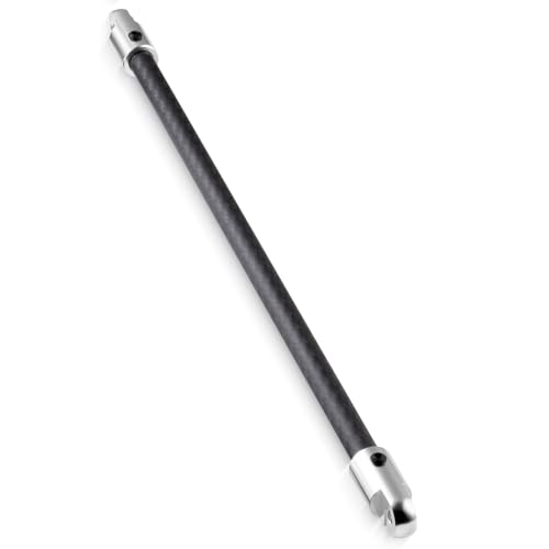 Que-T 1/8 RC Carbon Fiber Center Brace Bar for Arrma Vendetta Infraction 3S BLX Central Chassis Support Bar Upgrade (Black & Silver) - color: Black & Silver