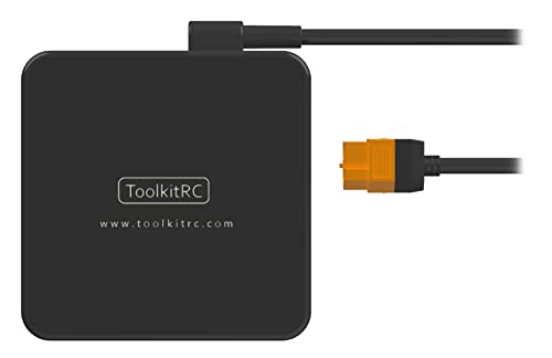 ToolkitRC M6D 15A x 2 DC Dual-Channel Output 1-6s Charger Discharger and ADP100 100w 20v 5A Power Supply Unit Set Sell, Black