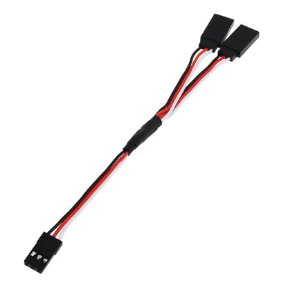 6Pcs 3 Pin JST Plug Splitters Servo Cord Wire,15 cm Male to 2 Female | Y harness connector servo extension cable. Fit for Futaba JR RC Car Airplanes - size: Male to 2 Female