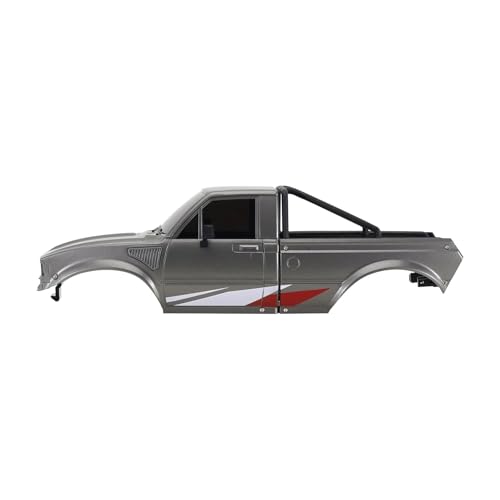 RC Spare Part Compatible with TRX4M for Defender for Bronco for Pickup Hard Body Shell with Bed Rack 1/18 RC Crawler Car Upgrade Parts(Gray) - size: Gray