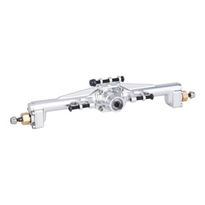 1/18 TRX4M Portal Axle,109.6g Aluminum CNC TRX4M Axle, Extended +10mm TRX4M Portal Axles with Two Servo Mount Options, for RC Crawler Car TRX4M Axle Upgrade Parts (Silver)