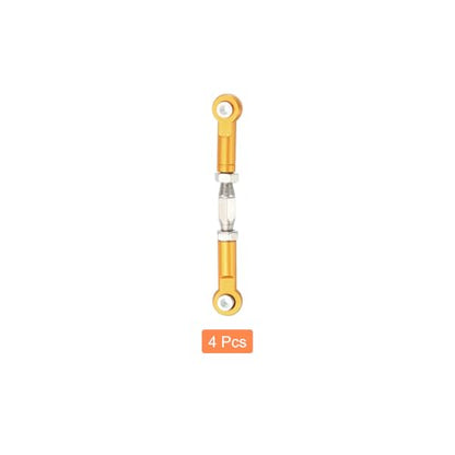 MECCANIXITY 4 Pcs Steering Servo Turnbuckle Rod RC Aluminum Alloy Linkages for HSP 1/10 94123 On-Road RC Car (Gold Tone, 62mm) - color: Gold Tone, size: 62mm