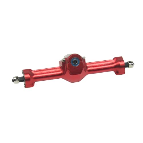 Aluminum Front/Rear Axle with Brass Kunckles/Steering Link/Gear/Bearing/CVD Whole Set for SCX30 Cars Upgrade Parts BK: Black R: Red (Red) - color: Red