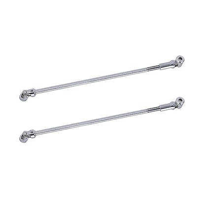 2PCS Stainless Steel Free to Cut Length Driveshaft Universal Joint Drive Shaft for 1/10 LCG DIY RC Crawler SCX10 I II III TRX4 Capra Upgrade Parts… - color: Silver