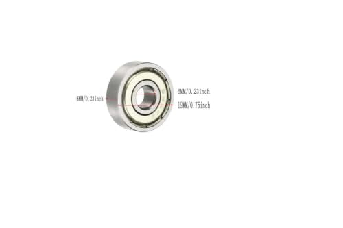 10-Pack 626-ZZ Double Rubber Sealed deep Groove Ball Bearings, 6MMx19MMx6MM, pre-Lubricated, Stable Performance, and Cost-Effective Ball Bearings - size: 626ZZ