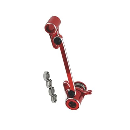 for Wltoys for 144001 144010 124007 124008 124016 124017 124018 124019 Metal Steering Assembly RC Car Upgrade Parts Accessories RC Car Repair Kit(Red) - color: Red